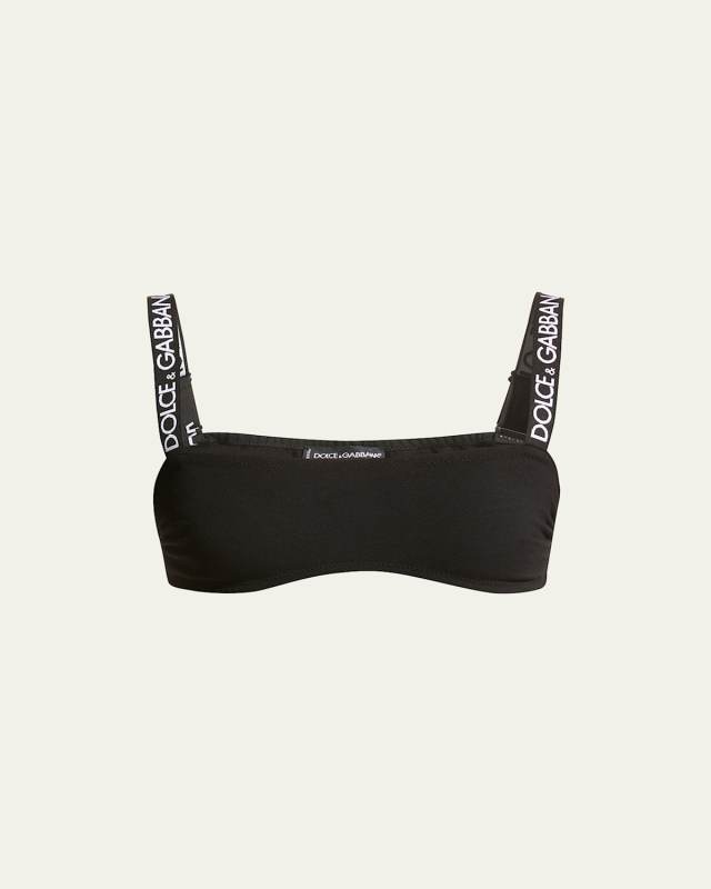 Logo-Strap Jersey Bandeau Bralette